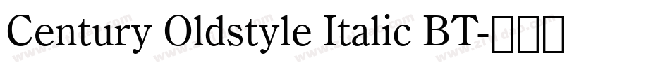 Century Oldstyle Italic BT字体转换